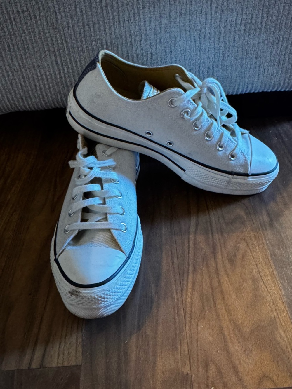 Converse Low-Top Canvas Sneakers in Mustard Yellow with White Trim - Picture 3 of 5